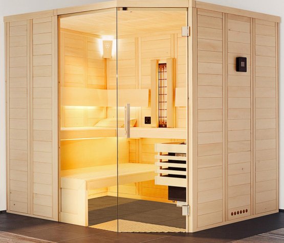 Sauna - Infraworld Classico Tanne Massanfertigung - Klicken Sie auf das Bild um die Galerie zu öffnen