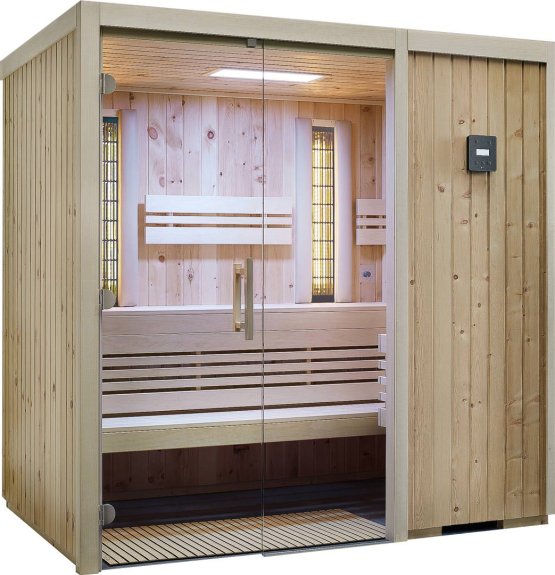Sauna - Infraworld Optima Zirbe Profilbretter - Klicken Sie auf das Bild um die Galerie zu öffnen